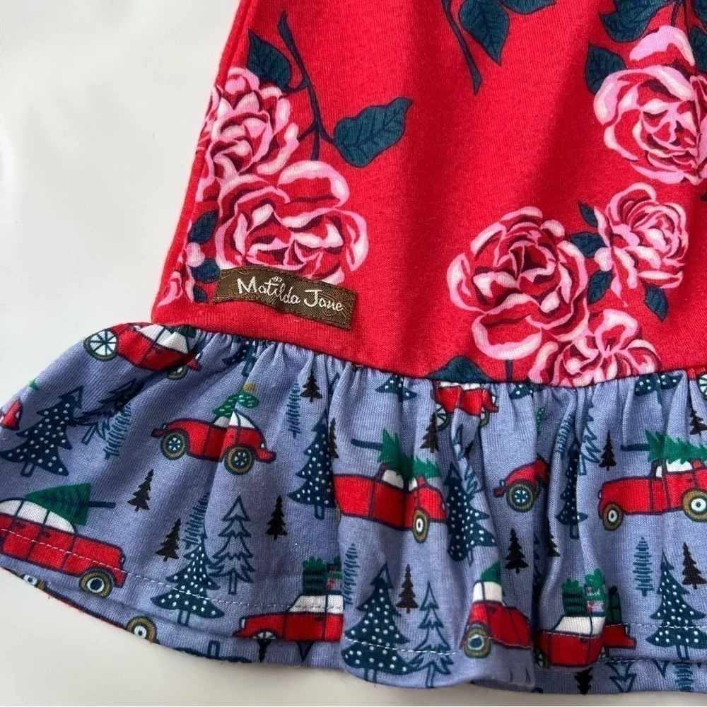 Matilda Jane Girls Size 2 Sleepyhead PJ Nightgown Choose Your Own Path Christmas